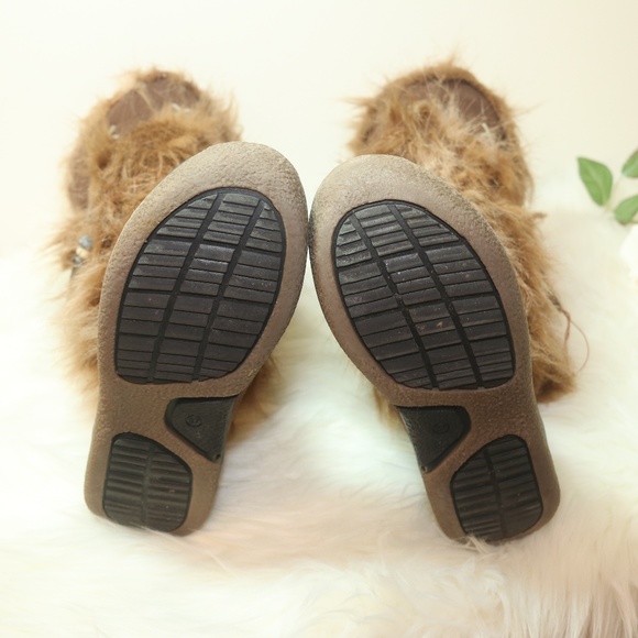 Pajar Camel Suede Leather Fur boots Sz 7 - Picture 4 of 8